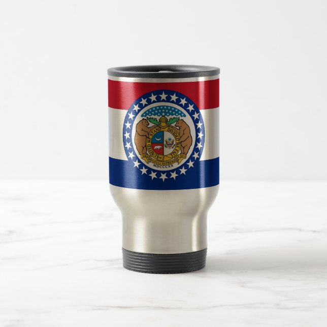 Travel Mug with Flag of Missouri State - USA (Center)
