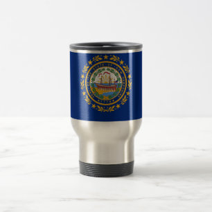 Travel Mug with Flag of  New Hampshire State - USA