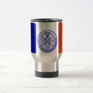 Travel Mug with Flag of New York City - USA