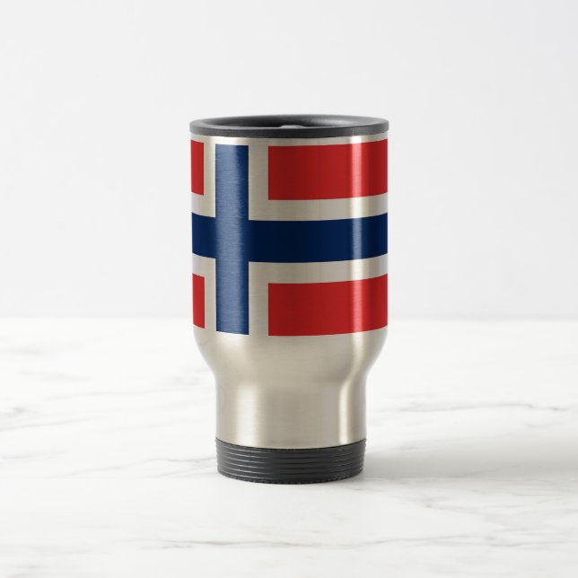 Travel Mug with Flag of Norway (Center)
