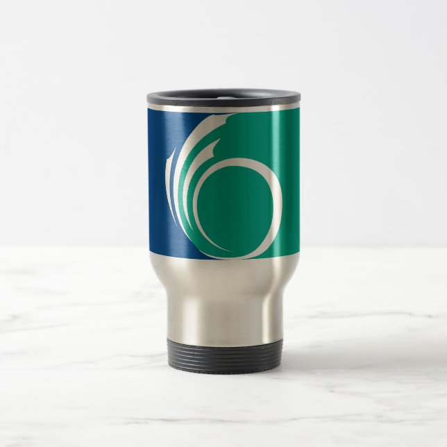Travel Mug with Flag of Ottawa, Canada (Center)