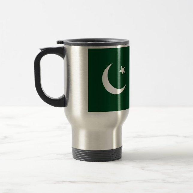 Travel Mug with Flag of Pakistan (Left)