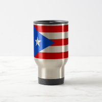 Travel Mug with Flag of Puerto Rico - USA