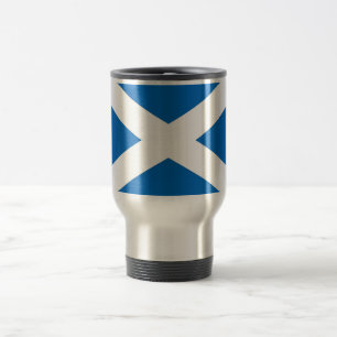 Travel Mug with Flag of Scotland