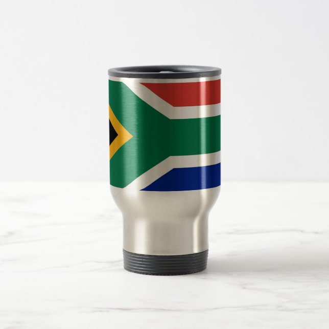 Travel Mug with Flag of South Africa (Center)