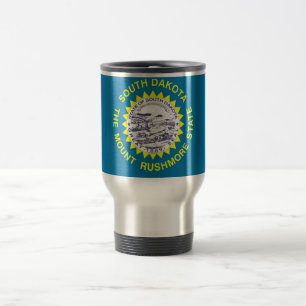 Travel Mug with Flag of South Dakota State - USA