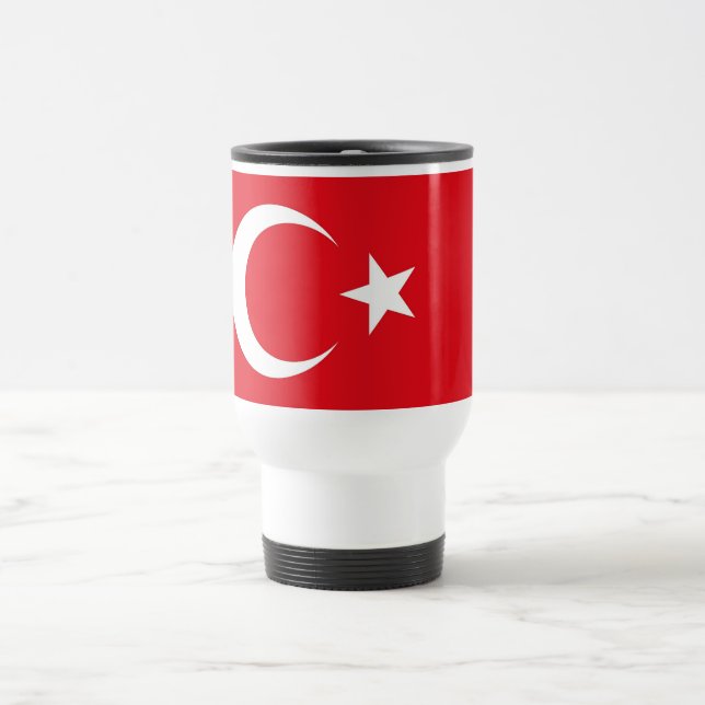 Travel Mug with Flag of Turkey (Center)