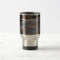 Travel mug with High Expectations