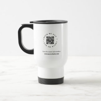 Travel Mug with QR code Check me out