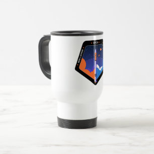 Travel mug with Spica Mission Patch