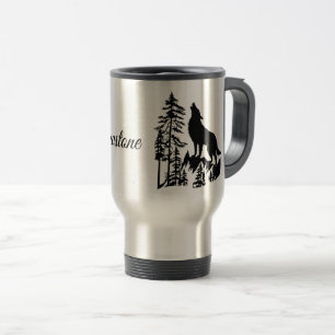 Travel Mug-Yellowstone Wolf Mug