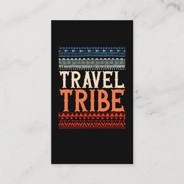 Travel Native American Art Tribe Explorer Business Card (Front)