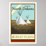 Travel North Dakota Poster<br><div class="desc">Beautiful travel image depicting the Great Plains</div>