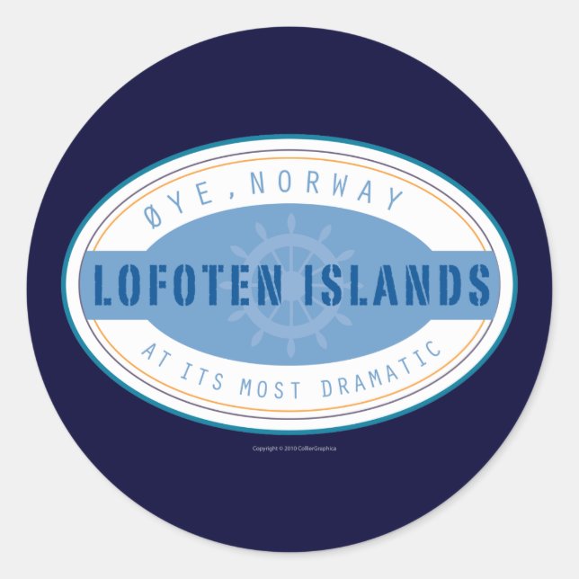 TRAVEL-Norway Classic Round Sticker (Front)