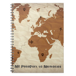 Travel notebook with motivational quotes