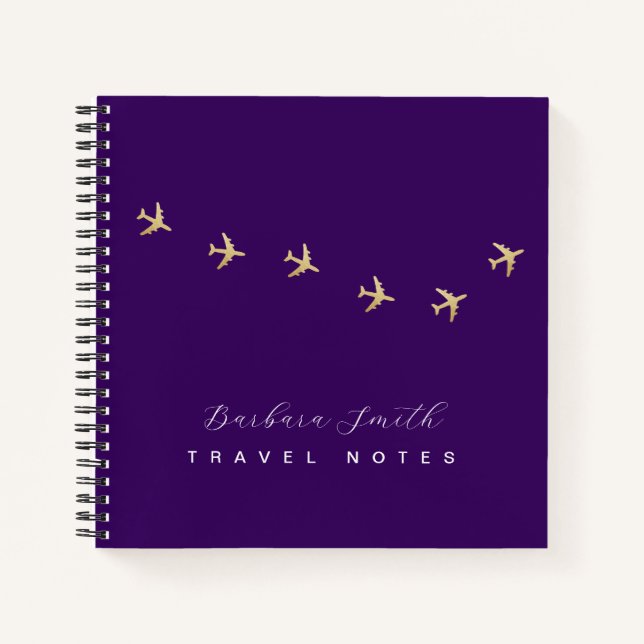 Travel Notes Purple Notebook (Front)