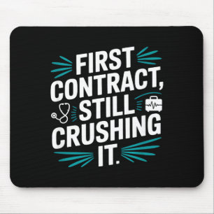 Travel nurse life overtime tales mouse mat