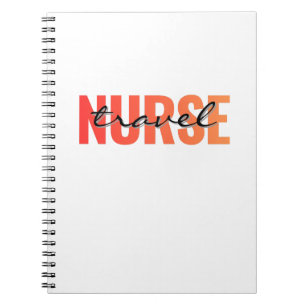 Travel Nurse Modern Typography Notebook