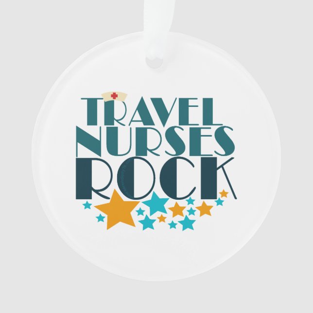 Travel Nurses Rock Ornament (Front)