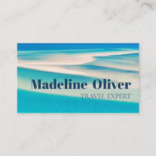 Travel Ocean Beach Sea Aqua Blue Stylish Business Card