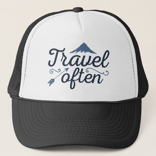 Travel Often Trucker Hat (Front)