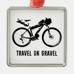 Travel On Gravel Bikepacking Metal Tree Decoration