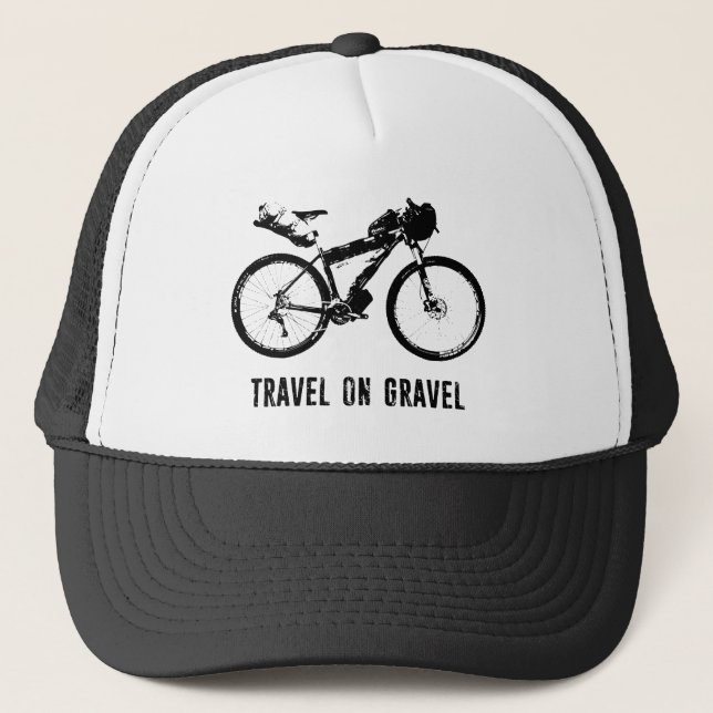 Travel On Gravel Bikepacking Trucker Hat (Front)