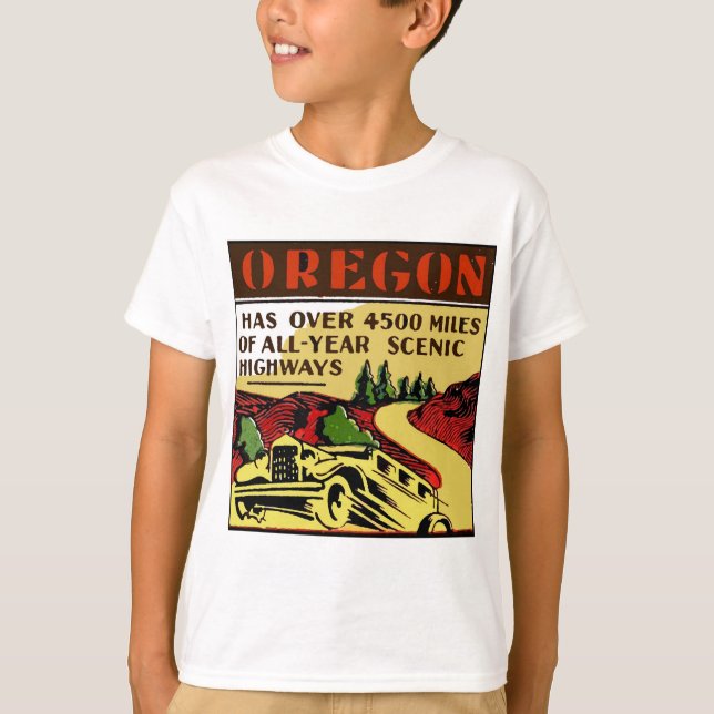 Travel Oregon Scenic Highways T-Shirt (Front)