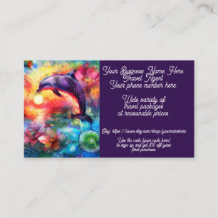 Travel Package Agent Tropical Shop Sales Etsy  Business Card