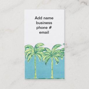 Travel Palm Trees Business Card
