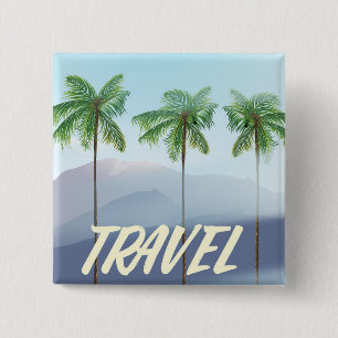Travel Palms 15 Cm Square Badge