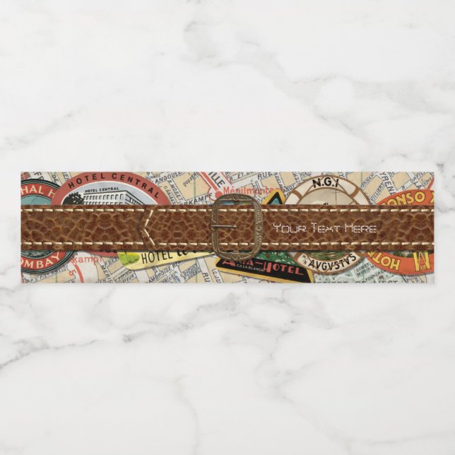 Travel Party Water Bottle Label (Single Label)