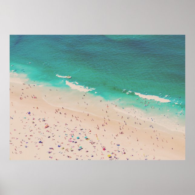 Travel Photo of the Beach with Turquoise Water Poster (Front)