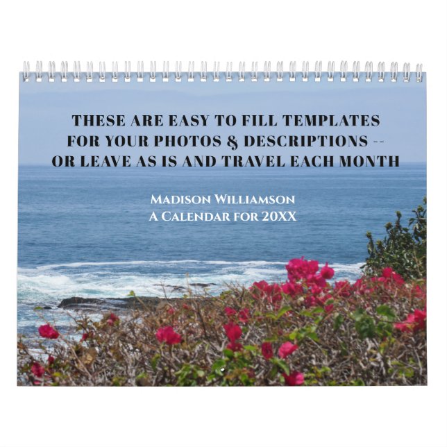 Travel Photos or CYO Photo Wall Calendar 20XX (Cover)