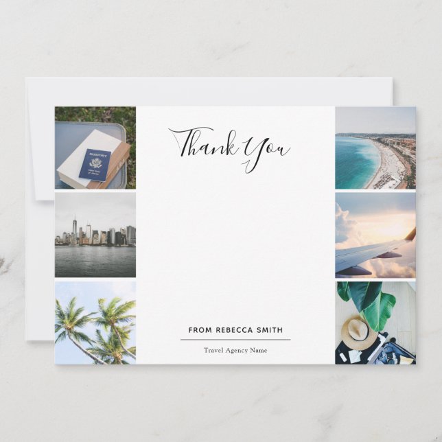 Travel Photos Thank You Card (Front)