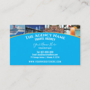 Travel Planner Agent Template Business Card
