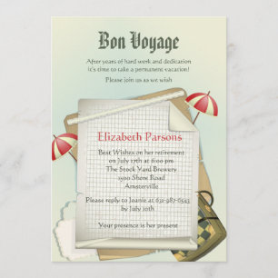 Travel Plans Retirement Party Invitation