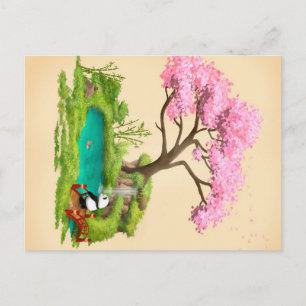 Travel Poscard Holiday Gift Panda Bear Postcard