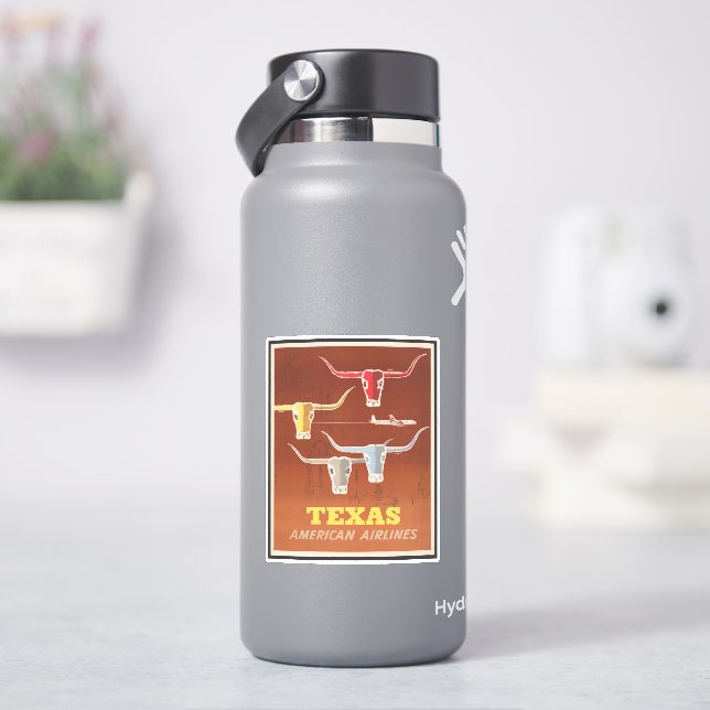Travel Poster For American Airlines To Texas (HydroFlask)