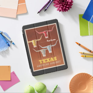 Travel Poster For American Airlines To Texas iPad Air Cover