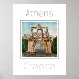 Travel poster for Athens Greece
