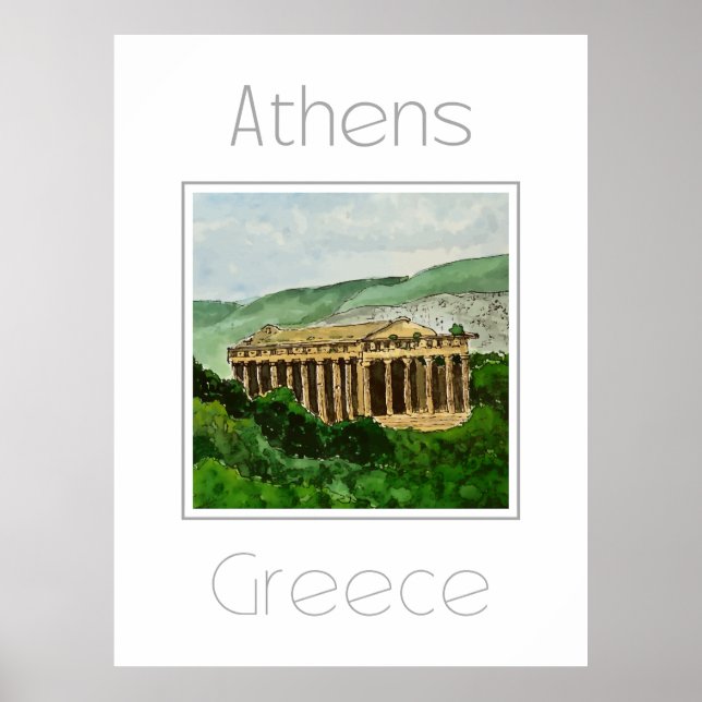 Travel poster for Athens Greece (Front)