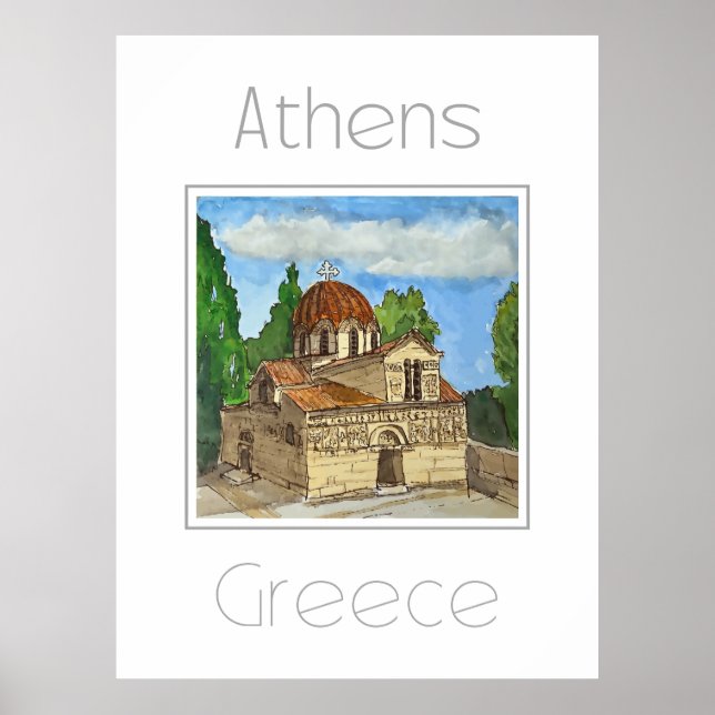 Travel poster for Athens Greece (Front)