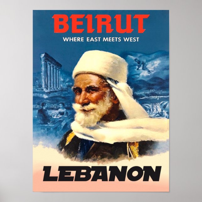 Travel poster for Beirut, Lebanon (Front)