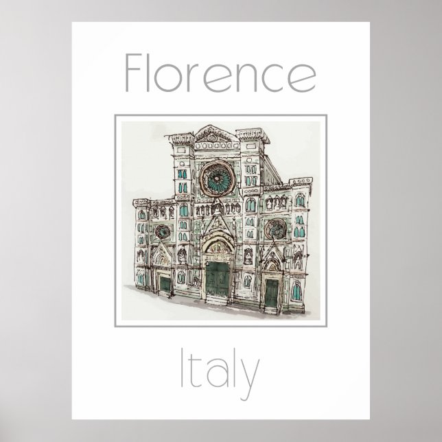 Travel poster for Florence Italy (Front)