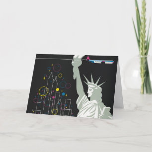 Travel Poster For Flying Northwest Airlines Card