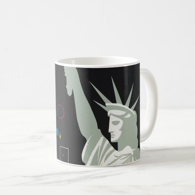 Travel Poster For Flying Northwest Airlines Coffee Mug (Front Right)