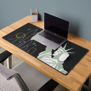 Travel Poster For Flying Northwest Airlines Desk Mat