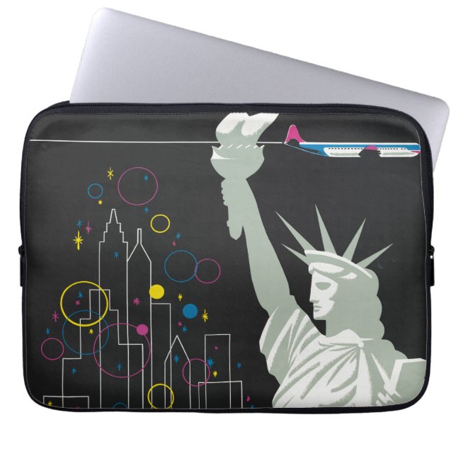 Travel Poster For Flying Northwest Airlines Laptop Sleeve (Front)