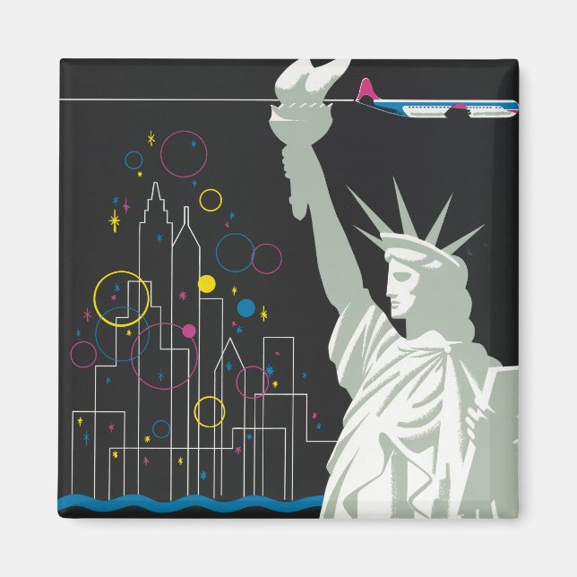 Travel Poster For Flying Northwest Airlines Magnet (Front)